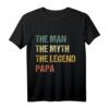Vatertag Retro - The Man The Myth The Legend Papa Geschenk T-Shirt im Vintage Stil für den besten Papa