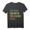 Vatertag Retro - The Man The Myth The Legend Papa Geschenk T-Shirt im Vintage Stil für den besten Papa