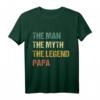 Vatertag Retro - The Man The Myth The Legend Papa Geschenk T-Shirt im Vintage Stil für den besten Papa