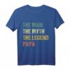 Vatertag Retro - The Man The Myth The Legend Papa Geschenk T-Shirt im Vintage Stil für den besten Papa