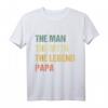 Vatertag Retro - The Man The Myth The Legend Papa Geschenk T-Shirt im Vintage Stil für den besten Papa