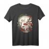 Aesthetic Goblincore & Cottagecore Pilz T-Shirt mit Frosch und Mondphasen - Dunkle, mystische Mode für Natur- und Waldliebhaber