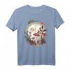 Aesthetic Goblincore & Cottagecore Pilz T-Shirt mit Frosch und Mondphasen - Dunkle, mystische Mode für Natur- und Waldliebhaber