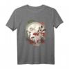 Aesthetic Goblincore & Cottagecore Pilz T-Shirt mit Frosch und Mondphasen - Dunkle, mystische Mode für Natur- und Waldliebhaber