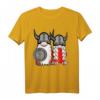 Netter nordischer Zwerg Wikinger Tomte Paar Nisse T-Shirt – Skandinavisches Weihnachts- und Wikinger-Design für Fans