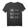 Stein Schere Papier haha reingeguckt reingeschaut T-Shirt – Lustiges Statement-Shirt für Freunde und Freizeit