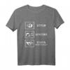 Stein Schere Papier haha reingeguckt reingeschaut T-Shirt – Lustiges Statement-Shirt für Freunde und Freizeit