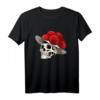 HapDeer Schwarzwälder T-Shirt mit Totenkopf und Bollenhut – Tradition trifft Moderne für Schwarzwald-Fans und Touristen