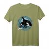 Süßer Orca Killerwal T-Shirt mit polynesischem Wellendesign – Spirit Animal Motiv für Fans Hawaii, Samoa, Tonga & Neuseeland für Männer, Frauen & Kinder