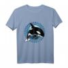 Süßer Orca Killerwal T-Shirt mit polynesischem Wellendesign – Spirit Animal Motiv für Fans Hawaii, Samoa, Tonga & Neuseeland für Männer, Frauen & Kinder
