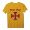 Deus Vult Helm Templerorden & Tempelritter T-Shirt mit Heiligem Kreuz – Perfekt für Mittelalterfest & christliche Ritterfans