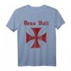 Deus Vult Helm Templerorden & Tempelritter T-Shirt mit Heiligem Kreuz – Perfekt für Mittelalterfest & christliche Ritterfans