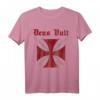 Deus Vult Helm Templerorden & Tempelritter T-Shirt mit Heiligem Kreuz – Perfekt für Mittelalterfest & christliche Ritterfans