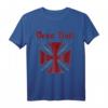 Deus Vult Helm Templerorden & Tempelritter T-Shirt mit Heiligem Kreuz – Perfekt für Mittelalterfest & christliche Ritterfans