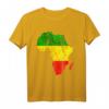 Afrika Karte Reggae Rasta T-Shirt in Grün Gelb Rot – Afrikanischer Stolz & Rastafari Style, Perfekt für Reggae-Fans & Black History Month