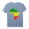 Afrika Karte Reggae Rasta T-Shirt in Grün Gelb Rot – Afrikanischer Stolz & Rastafari Style, Perfekt für Reggae-Fans & Black History Month