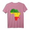 Afrika Karte Reggae Rasta T-Shirt in Grün Gelb Rot – Afrikanischer Stolz & Rastafari Style, Perfekt für Reggae-Fans & Black History Month