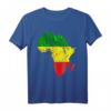 Afrika Karte Reggae Rasta T-Shirt in Grün Gelb Rot – Afrikanischer Stolz & Rastafari Style, Perfekt für Reggae-Fans & Black History Month