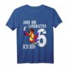 Kinder Lustiges Piraten T-Shirt für 6. Geburtstag - Perfekt für Piraten Party & Geburtstagsgeschenk für Kinder