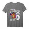 Kinder Lustiges Piraten T-Shirt für 6. Geburtstag - Perfekt für Piraten Party & Geburtstagsgeschenk für Kinder