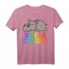 Offizielles Hippo Schlafshirt Pyjama - Lustiges Nilpferd Schlafoutfit für Damen und Herren, ideales Geschenk für Langschläfer, Morgenmuffel & Entspannungsfans