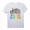 Offizielles Hippo Schlafshirt Pyjama - Lustiges Nilpferd Schlafoutfit für Damen und Herren, ideales Geschenk für Langschläfer, Morgenmuffel & Entspannungsfans