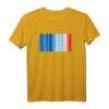 Global Warming Blue Red Stripe Pattern T-Shirt – Klimaschutz Statement für umweltbewusste Mode