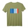 Global Warming Blue Red Stripe Pattern T-Shirt – Klimaschutz Statement für umweltbewusste Mode