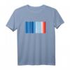 Global Warming Blue Red Stripe Pattern T-Shirt – Klimaschutz Statement für umweltbewusste Mode