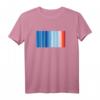 Global Warming Blue Red Stripe Pattern T-Shirt – Klimaschutz Statement für umweltbewusste Mode