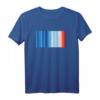 Global Warming Blue Red Stripe Pattern T-Shirt – Klimaschutz Statement für umweltbewusste Mode