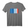 Global Warming Blue Red Stripe Pattern T-Shirt – Klimaschutz Statement für umweltbewusste Mode