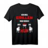 Grill Spruch T-Shirt 'Ich Will Grillen Kuh' – Lustiges BBQ Geschenk für Männer, Grillmeister & Steak-Liebhaber