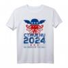 C-thulhu 2024 Das Größere von Zwei Übeln - Horror Lovecraft T-Shirt mit Tentakel-Motiv und politischem Humor