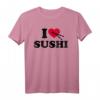 I Love Sushi T-Shirt mit Herzen – Perfektes Geschenk für Sushi-Liebhaber und Foodies