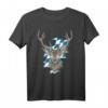 Bayerisches Hirsch Design T-Shirt für Oktoberfest & Wiesn - Klassisches Trachtenshirt mit Bayerischer Flagge