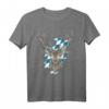 Bayerisches Hirsch Design T-Shirt für Oktoberfest & Wiesn - Klassisches Trachtenshirt mit Bayerischer Flagge