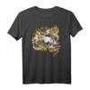 40Geburtstag Hufflepuff Floral Badger Mascot T-Shirt – Offizielles Harry Potter Merchandise für Fans & Sammler