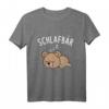 Schlafbär Süßer Bär Schlafshirt Pyjama T-Shirt – Lustiges Schlafkleidungsstück für Morgenmuffel & Langschläfer, Perfekt als Geschenk