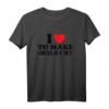 I Heart To Make Girls Cry Lustiges rotes Herz Liebe Mädchen T-Shirt – Perfekt für Geburtstags- & Weihnachtsgeschenke für Jugendliche und Freunde