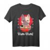 Kawaii Neko Ramen Lover Japanese Noodle Anime T-Shirt – Perfekt für Katzen-, Ramen- und Anime-Fans, Kinder, Männer & Frauen