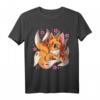 Kawaii Kitsune Fox T-Shirt - Japanischer neun Schwanz Fuchs, Magische Kreatur, Otaku & Anime Fanartikel, Official HapDeer Merchandise