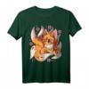 Kawaii Kitsune Fox T-Shirt - Japanischer neun Schwanz Fuchs, Magische Kreatur, Otaku & Anime Fanartikel, Official HapDeer Merchandise