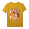 Kawaii Kitsune Fox T-Shirt - Japanischer neun Schwanz Fuchs, Magische Kreatur, Otaku & Anime Fanartikel, Official HapDeer Merchandise