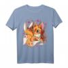 Kawaii Kitsune Fox T-Shirt - Japanischer neun Schwanz Fuchs, Magische Kreatur, Otaku & Anime Fanartikel, Official HapDeer Merchandise