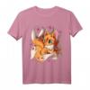 Kawaii Kitsune Fox T-Shirt - Japanischer neun Schwanz Fuchs, Magische Kreatur, Otaku & Anime Fanartikel, Official HapDeer Merchandise