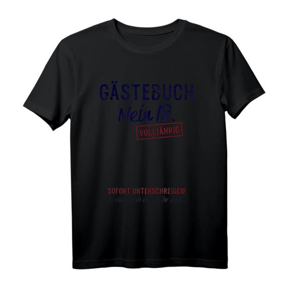 Gästebuch Mein 18. Geburtstag Gästeliste Endlich Volljährig T-Shirt – Lustiges Geschenk für Geburtstagsparty, Feier & Mitgebsel Gästebuch Mein 18. Geburtstag Gästeliste Endlich Volljährig T-Shirt – Lustiges Geschenk für Geburtstagsparty, Feier & Mitgebsel