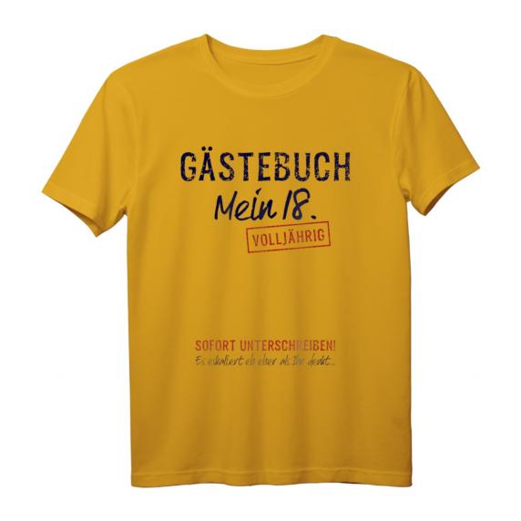 Gästebuch Mein 18. Geburtstag Gästeliste Endlich Volljährig T-Shirt – Lustiges Geschenk für Geburtstagsparty, Feier & Mitgebsel Gästebuch Mein 18. Geburtstag Gästeliste Endlich Volljährig T-Shirt – Lustiges Geschenk für Geburtstagsparty, Feier & Mitgebsel