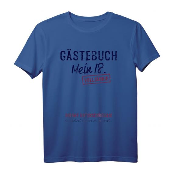 Gästebuch Mein 18. Geburtstag Gästeliste Endlich Volljährig T-Shirt – Lustiges Geschenk für Geburtstagsparty, Feier & Mitgebsel Gästebuch Mein 18. Geburtstag Gästeliste Endlich Volljährig T-Shirt – Lustiges Geschenk für Geburtstagsparty, Feier & Mitgebsel