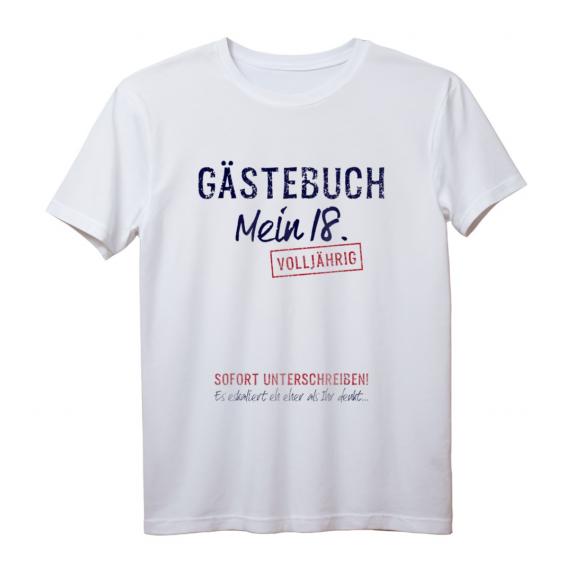 Gästebuch Mein 18. Geburtstag Gästeliste Endlich Volljährig T-Shirt – Lustiges Geschenk für Geburtstagsparty, Feier & Mitgebsel Gästebuch Mein 18. Geburtstag Gästeliste Endlich Volljährig T-Shirt – Lustiges Geschenk für Geburtstagsparty, Feier & Mitgebsel
